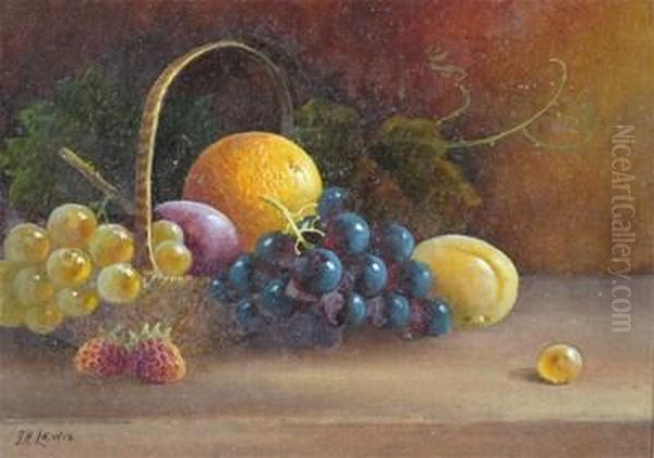 Still Lifes Of Fruit Oil Painting by John Hardwicke Lewis