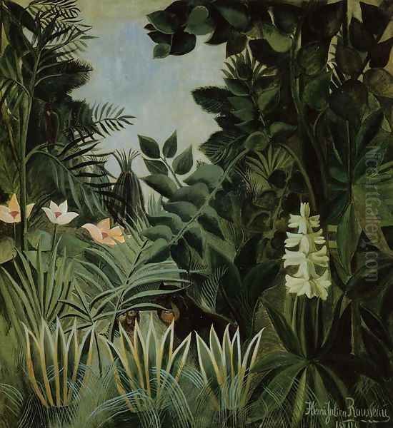 Exotic Landscape II Oil Painting by Henri Julien Rousseau