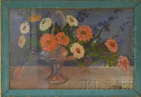 Floral Bouquet Oil Painting by Dorothea Litzinger