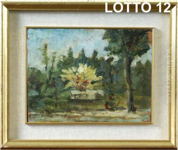 Giardino Donizzetti Oil Painting by Ponziano Loverini