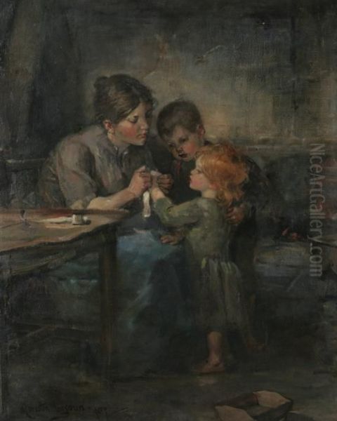 Tender Loving Care Oil Painting by Hannah Clarke Prest. Macgoun