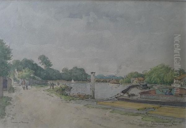 Walton On Thames Oil Painting by Sydney Maiden