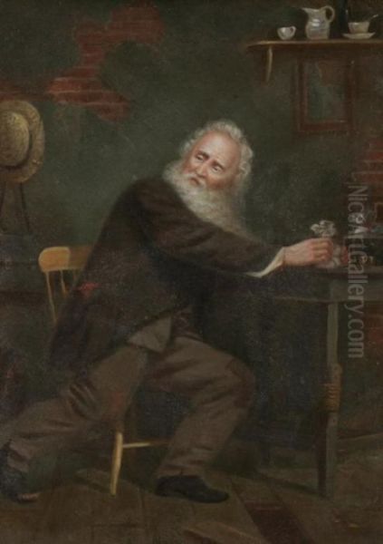 The Miser Oil Painting by Charles Cole Markham