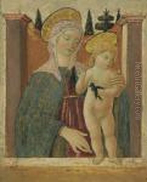 The Madonna And Child Oil Painting by Master Of The Johnson Nativity