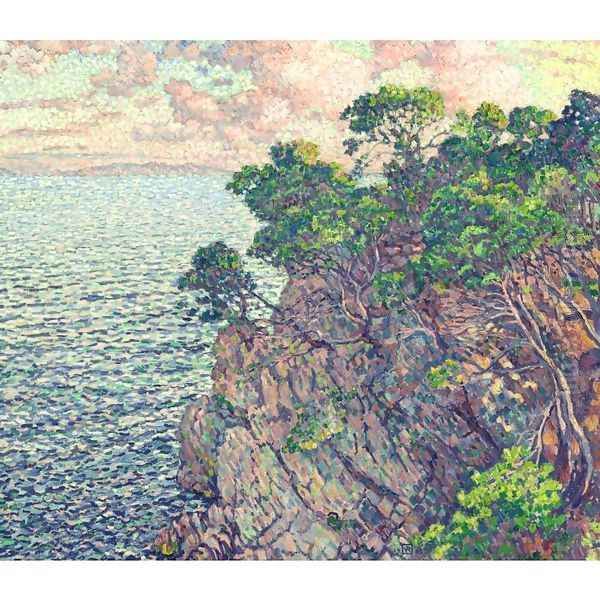 La Pointe du Rossignol (Cap Layet) Oil Painting by Theo van Rysselberghe