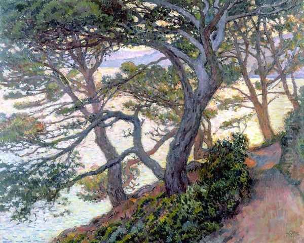 Pines of Rayol Oil Painting by Theo van Rysselberghe