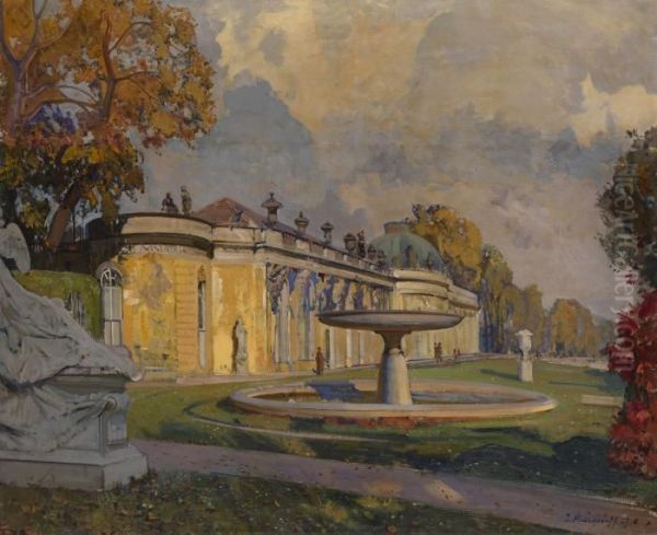 View Of Sanssouci Oil Painting by Ivan G. Miasoedov