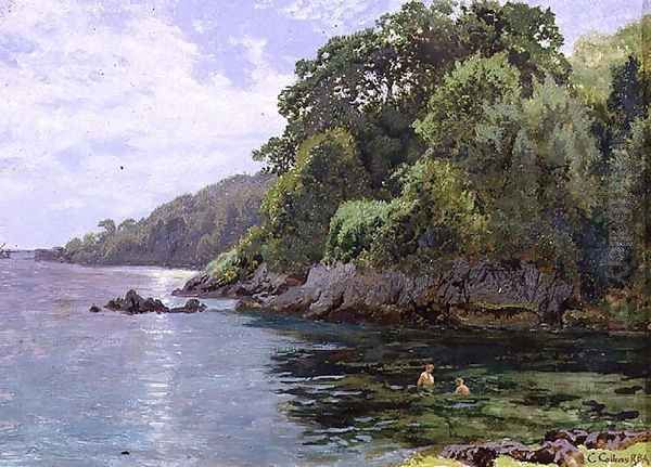 Cawsand Bay Oil Painting by Charles Collins