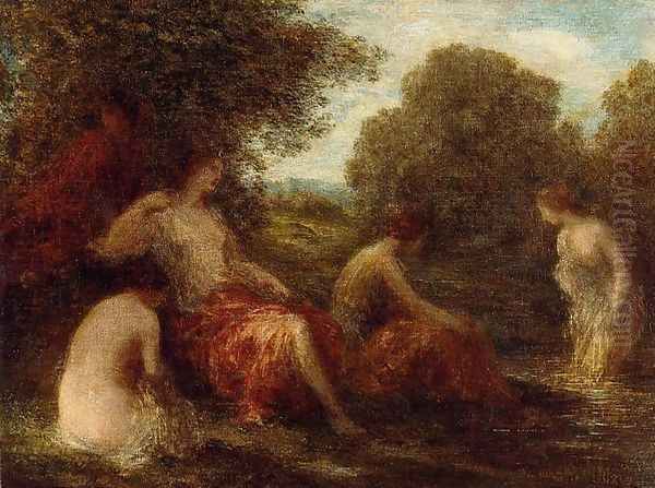 Diana and Her Handmaidens Oil Painting by Ignace Henri Jean Fantin-Latour