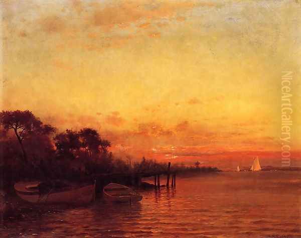 At Sunset Oil Painting by Francis Augustus Silva