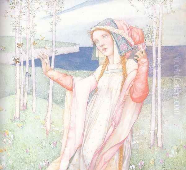 Spring Oil Painting by Edward Reginald Frampton