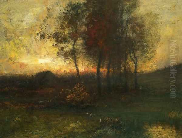 Autumnal Landscape Oil Painting by John Francis Murphy