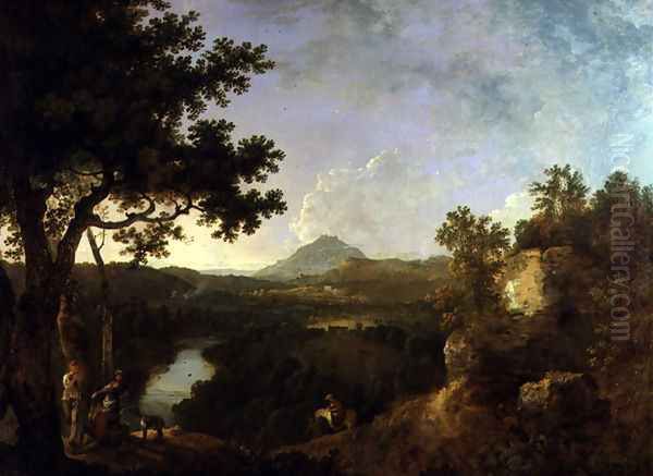 View Near Wynnstay, the Seat of Sir Watkin Williams-Wynn, 1770-71 Oil Painting by Richard Wilson