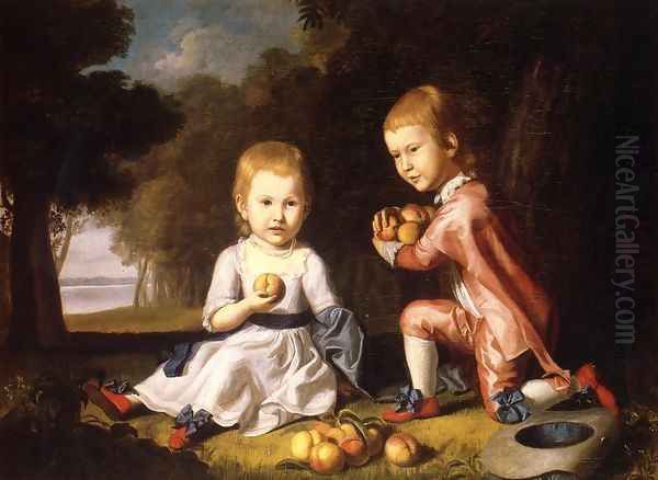 The Stewart Children Oil Painting by Charles Willson Peale