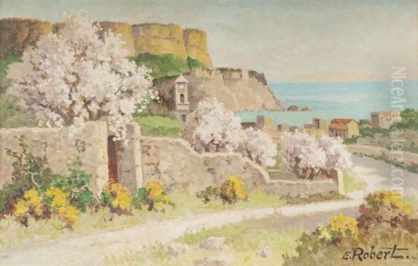 Vue De Cassis Oil Painting by Eugene Robert Muller