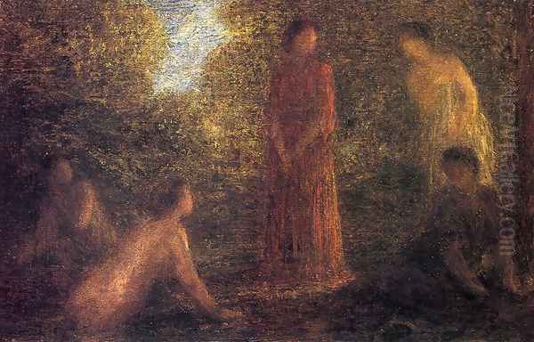 Bathers II Oil Painting by Ignace Henri Jean Fantin-Latour