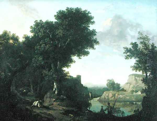 A Classical Landscape Oil Painting by Thomas Jones