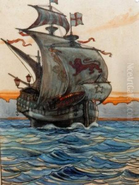 Galleon Oil Painting by Noyes-Lewis