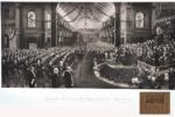 Opening Of The First Commonwealth Parliament Of Australia Oil Painting by Charles Nuttall