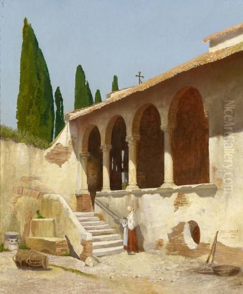 Italian Cloister Courtyard by Robert Oerley