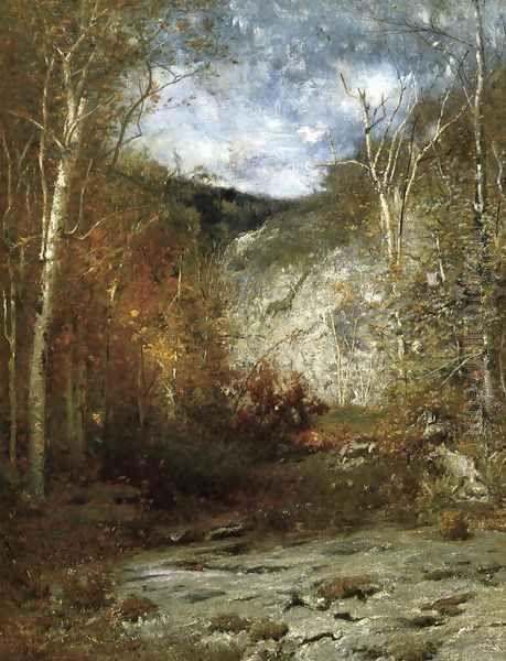 Rocky Ledge, Adirondacks Oil Painting by Alexander Helwig Wyant