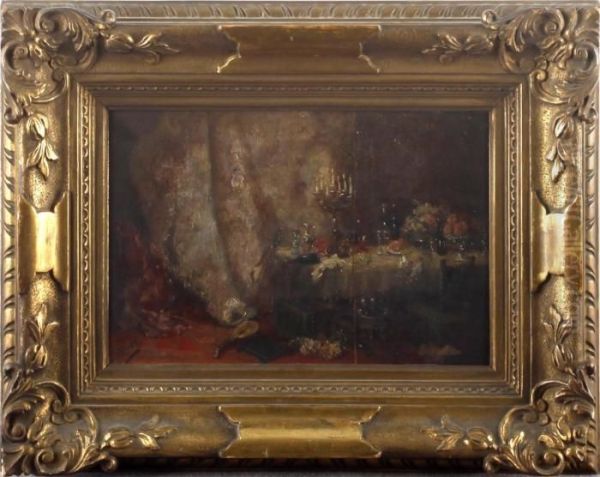 Banquet Oil Painting by Salvatore Olivetti