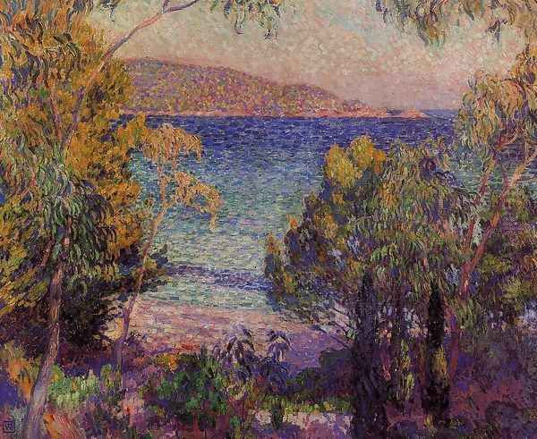 Pines and Eucalyptus at Cavelieri Oil Painting by Theo van Rysselberghe