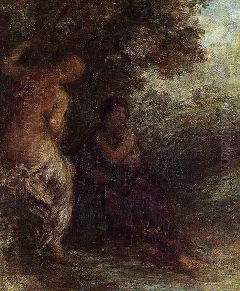 Two Bathers Oil Painting by Ignace Henri Jean Fantin-Latour