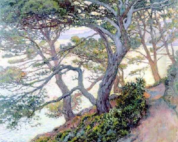 The Pines Of Rayol Oil Painting by Theo van Rysselberghe