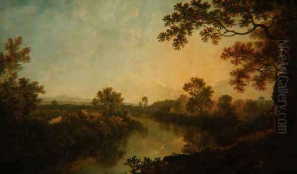 The River Dee, near Eaton Hall, c.1759-60 Oil Painting by Richard Wilson