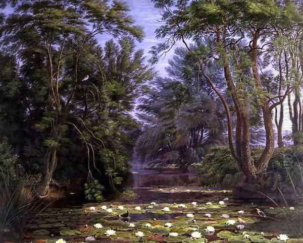 River Cherwell Waterlilies Oil Painting by William Turner