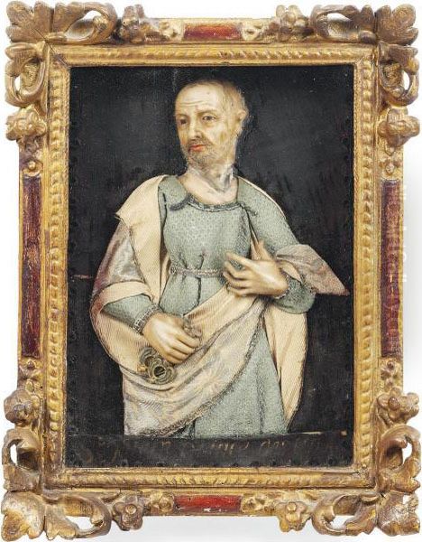 Figure Of Saint Peter Oil Painting by Angelo Gabriello Pio