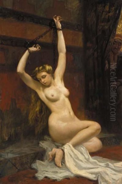 La Femme Captive Oil Painting by Alfred Plauzeau