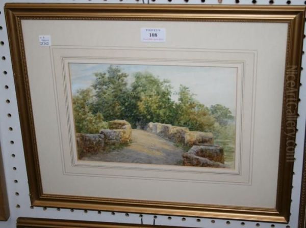 Stopham Bridge Oil Painting by Christopher Potten