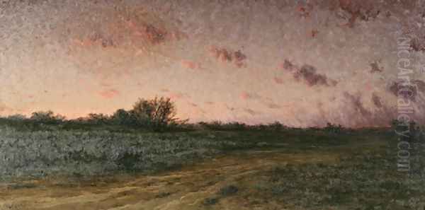 Atardecer Oil Painting by Modesto Urgell y Inglada