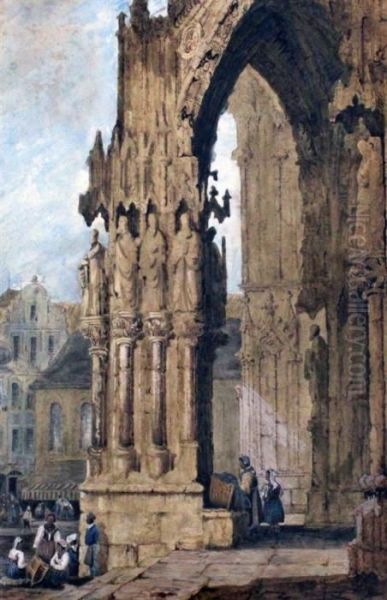 Ratisbonne Cathedral Oil Painting by Samuel Prout