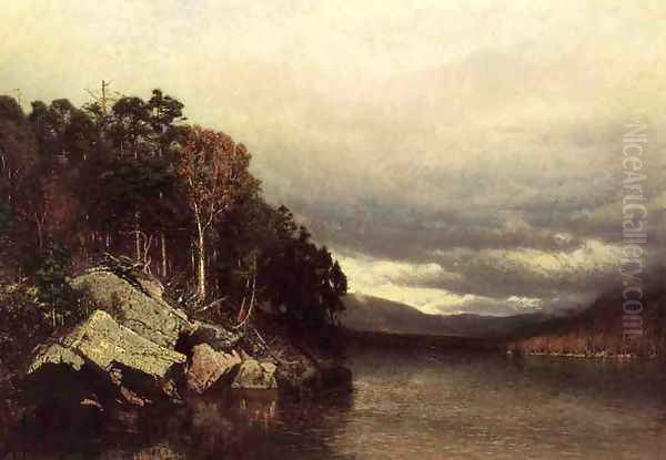 Lake George Oil Painting by Alexander Helwig Wyant