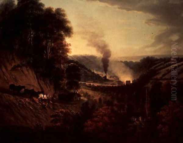 Morning at Coalbrookdale Oil Painting by William Williams