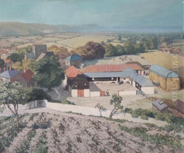 Poynins - Sussex Oil Painting by Morgan Rendle