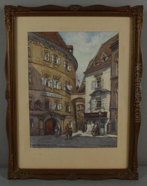 Griechengasse, Reichenbergerbeisel Oil Painting by Felix Riedl