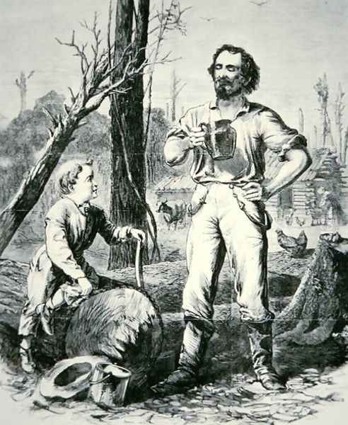 The Pioneer, from Harpers Weekly, 1868 Oil Painting by Alfred R. Waud