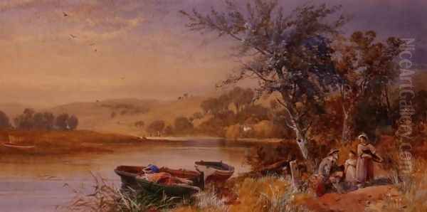 Lakeside 2 Oil Painting by James Burrell-Smith