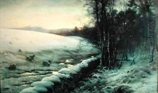 Landscape Snowscene Oil Painting by Joseph Farquharson