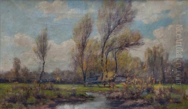 Spring Oil Painting by Peter Edward Rudell