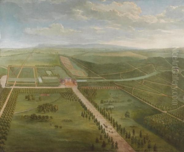 Prospect Of Tottenham Park, Wiltshire Oil Painting by Pieter Andreas Rysbrack