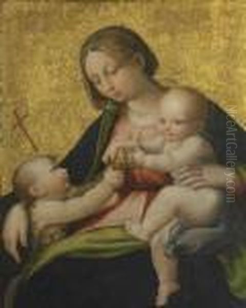 Madonna And Child Oil Painting by Andreas Sabatini Da Salerno