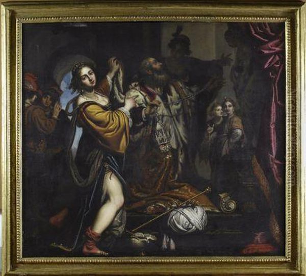 Salomone Incensa Gli Idoli Oil Painting by Bartolomeo Salvestrini