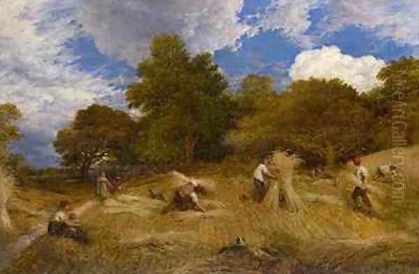 Wheat 1860 Oil Painting by John Linnell