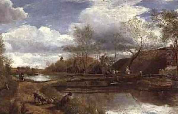 The River Kennet near Newbury 1815 Oil Painting by John Linnell