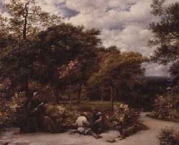 My Garden at Redhill 1859 Oil Painting by John Linnell